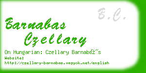 barnabas czellary business card